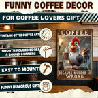 Chicken Metal Signs Rooster Kitchen Wall Decor 12x8 Inch - Image 4