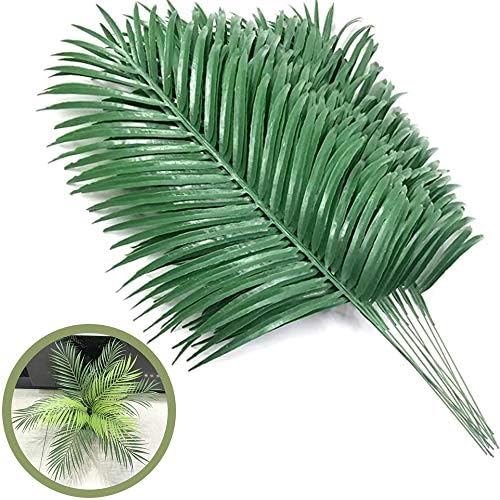 SzJias 12 Pcs Artificial Palm Leaves Palm Branches Plants Tropical Greenery Plant for Leaves Hawaiian Jungle Party for Decorations by SzJias