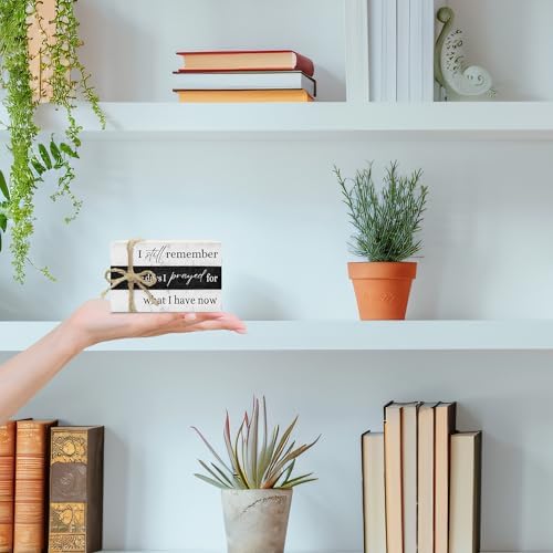 Decorative Books For Home Decor, Coffee Table Faux Wood Book Stack Decor, I Still Remember Modern Stacked Book Decor, Stacked Display Books For Shelf Mantel Nightstand Display, Three Pieces -C(13) - Image 3