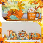 Yousoontic 6 Pcs Fall Thanksgiving Table Decor, Classic, Orange and Blue - Image 5