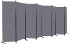 Room Divider 6FT Portable Room Dividers and Folding Privacy Screens, 8 Panel by HOMSCREENER