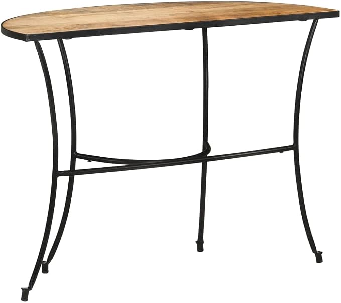 Industrial Style Side Table, Natural Solid Mango Wood End Stand - Image 5