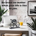 Resin Bike Black Statues Sculptures - Home Decor Shelf Decor Inspirational Decorations Bicycle Enthusiasts Gifts Office Table Aesthetic Decor for Shelves Accents 8.25 * 2.5 * 6.5 Inch - Image 6