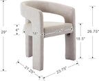 BESTANO Set of 2 Modern PU Leather Upholstered Dining Chairs - Image 3
