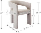 BESTANO Set of 6 Modern PU Leather Upholstered Dining Chairs - Image 2