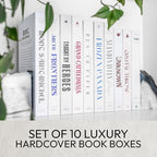 Decorative Books | White 10 Book Set with 3 Sizes | Preassembled with Hidden Storage | Perfectly Stackable for Easy Home Staging | Book Decor to Elevate Your Space | Home Decor Made Simple! - Image 5