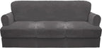 CUCRAF Cushion Sofa Cover 4 Piece Slipcovers, Soft Thick Velvet Couch Cover by CUCRAF