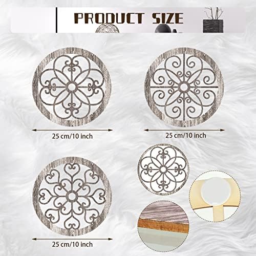 Blulu 3 Pcs Thicken Rustic Wall Decor, Wood Hanging Decor, Popular Style - Image 3