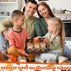 Ferraycle 3 Pcs Fall Scarecrow Decor Wooden Block Sign Table Centerpieces - Image 4