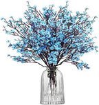 Uieke 6 Pcs Artificial Baby Breath Flowers Fake Gypsophila Bouquets Faux Silk Flower Real Touch Flowers for Wedding Farmhouse Decor DIY Home Party Office Kitchen Hotel Bathroom Garden Blue by Uieke