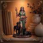 RattanView Hecate Statue, Greek Goddess with Hounds, Resin Statue - Image 5