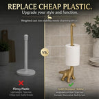 WallCharmers Gold Dino Paper Towel Holder & Metal Toilet Paper Holder Stand - Image 6