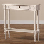 Baxton Studio Ariella Country Cottage Farmhouse Whitewashed 1-Drawer Console - Image 8