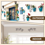 Zhengmy 2 Pcs Metal Leaf Wall Art Vine Branch Decor,Vintage Brown - Image 6