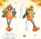 Lovinland 2 Pack Stuffed Animal Turkey Doll Thanksgiving Table Decoration - Image 5