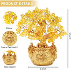 Feng Shui Citrine/Yellow Crytal Money Tree Bonsai with Chinese Decoration for Luck and Wealth - Image 2