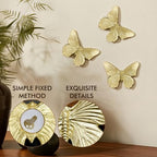 GUSFREUD 3D Butterfly Wall Decor Set – Resin Wall Decor for Living Room, Bedroom, Bathroom, Dining Room, Outdoor and Gallery Walls - Antique Gold - Set of 3 - Image 4