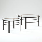 Henn&Hart Round Nested Coffee Table in Blackened Bronze, Coffee Table coffee - Image 10