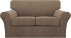Turquoize 3 Piece Sofa Covers for 2 Cushion Couch Sofa Slipcover Soft Couch by Turquoize
