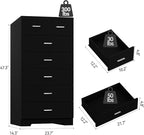 FJTJBSI 47.3" Tall Dresser for Bedroom Chests of Drawers - Image 3