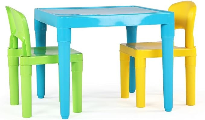 Humble Crew Kids Plastic Table and Chair Set, Toddler Activity Table by HumbleCrew