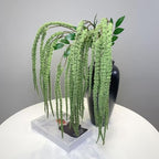 2Pcs Amaranthus Artificial Flower, 43" Faux Hanging Amaranthus Silk Cascading Floral Stems for Wedding Bouquet, Home Vase Decor, Bendable Stems Fake Hanging Plants (Green) - Image 5