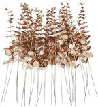 ABAJI 24PCS Eucalyptus Stems Plastic Vivid Leaf Decorations Artificial Leaves Fake Faux Greenery Plant for Home Office House Table Desk Decor Wedding or Party Vase Forever Live by ABAJI