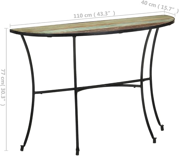 FAMIROSA Side Table 43.3"x15.7"x30.3" Solid Reclaimed Wood - Image 9