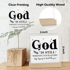 Farmhouse Decor, Acrylic Christian God Home Decorations, Aesthetic Entry Way Table Shelf Decor, Living Room Table Accessories, Boho Office Decorations For Work (07) - Image 2