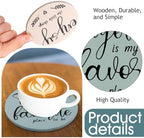 Queekay House Warming Gifts New Home Farmhouse Coasters Set of 6, Peach - Image 3