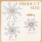 Hicarer 4 Pcs Starburst Wall Decor, Bling Metal Wall Art, Black - Image 3