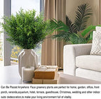 XLFAQXM Artificial Plants Flowers Grass Shrubs 8 Pack No Fade Faux Plastic Flowers Outdoor for Farmhouse Garden Porch Patio Indoor Wedding Decoration Greenery Fake Plants uv Resistant - Image 2