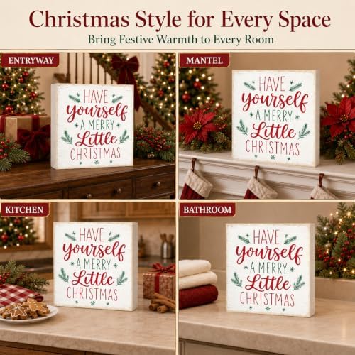 Christmas Decorations Have Yourself A Merry Little Christmas Wooden Sign - Image 6