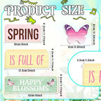 Spring Decoration Wooden Tiered Tray Decor – Butterfly Spring Stacked Block Sign with Floral Accents – Farmhouse Tabletop Spring Decor for Shelf Mantel Seasonal Home Display - Image 3