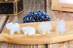 Jovivi 2pcs Opalite Crystal Elephant Decor Carved Gemstones Figurine 1.5'' - Image 4