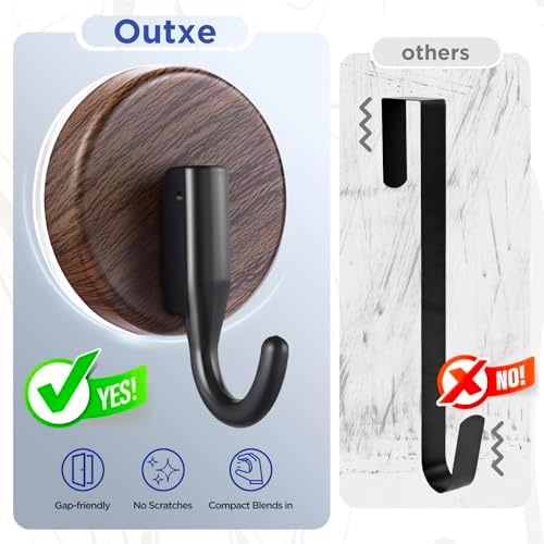 OUTXE Wreath Hanger for Front Door, Upgraded Suction Cup Reef Hook - Image 4