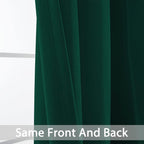 Yakamok Room Darkening Curtains 70x84 inch Length Dark Green-Living Room | 2 - Image 3