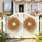Ghrdopy 24 Inch Fall Wreath Front Door, Artificial Daisy Decor - Image 7