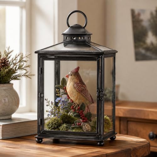 Braxio Bird Figurines Home Decor – Resin Red Cardinal Figurine on Branch, Christmas Cardinal Decor for Shelf, Table, Living Room, Bedroom & Memorial Gift, 5.5 x 3.4 x 7 Inches - Image 3