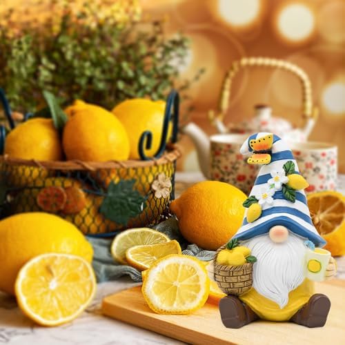 Lemon Decor Summer Garden Gnome Resin Figurines - Image 5