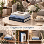 Decorative Books for Home Decor,Set of 3 Stackable Fake Books - Image 5