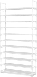 LANTEFUL 11 Tiers Tall Shoe Rack Holds 55 Pairs of Shoes - Image 8