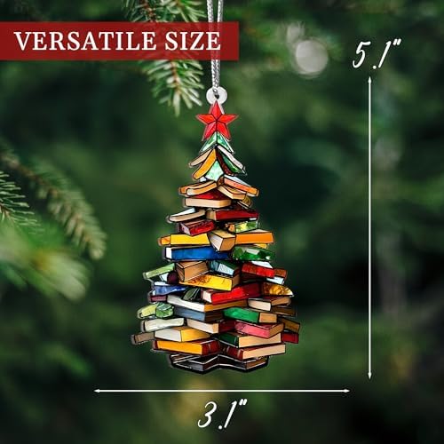 Book Lovers Gifts Book Ornament, Teacher Gifts for Women, Librarian, Reader - Image 6