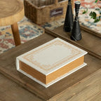 Decorative Vintage Book Shaped Trinket Storage Box - Paper White - Image 2