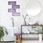 4 Pieces Bible Verses Wall Decor Purple Bathroom Decor Christian Signs Religious Art for Home Motivational Prayer Wall Art for Living Room Office Bedroom Bathroom(Purple,10x4") - Image 6