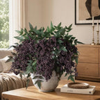 Artificial Plants Indoor 3 Pcs 35 Inch Faux Berry Stems for Vase Artificial Flowers Indoor for Wedding Holiday Seasonal Farmhouse Mantel Table Centerpiece Dark(Purple) - Image 4