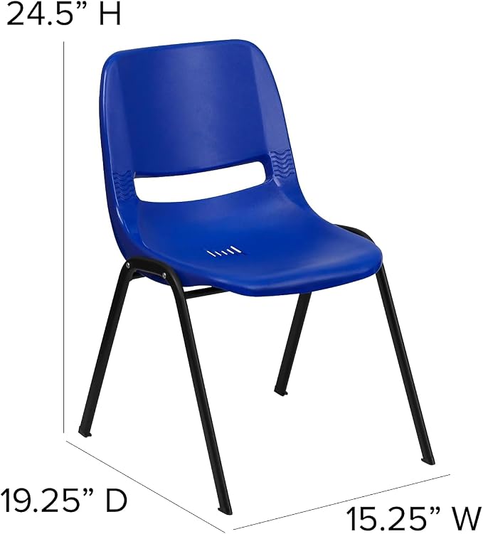 Flash Furniture HERCULES Series 440 lb. Capacity Kid's Navy Ergonomic Shell - Image 3