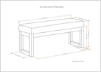 SIMPLIHOME Milltown Large Ottoman Bench - Image 3