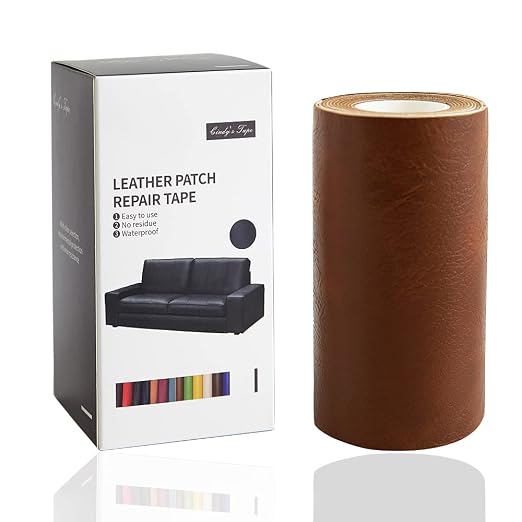 Leather Repair Tape kit Patch Heavy Duty, Retro Tan 4 x 60inch Self Adhesive by Cindy%27s+Tape