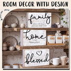 Jetec Mini Wooden Sign Farmhouse Shelf,Retro Color,4.25 x 2.76 x 0.59 in - Image 5